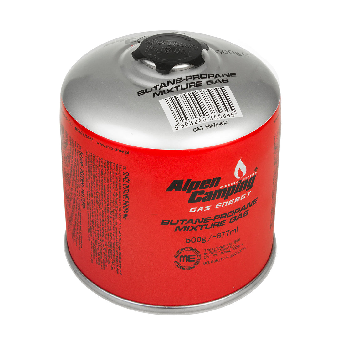 Cartouche de gaz 500 g Alpen Camping IK008 propane-butane