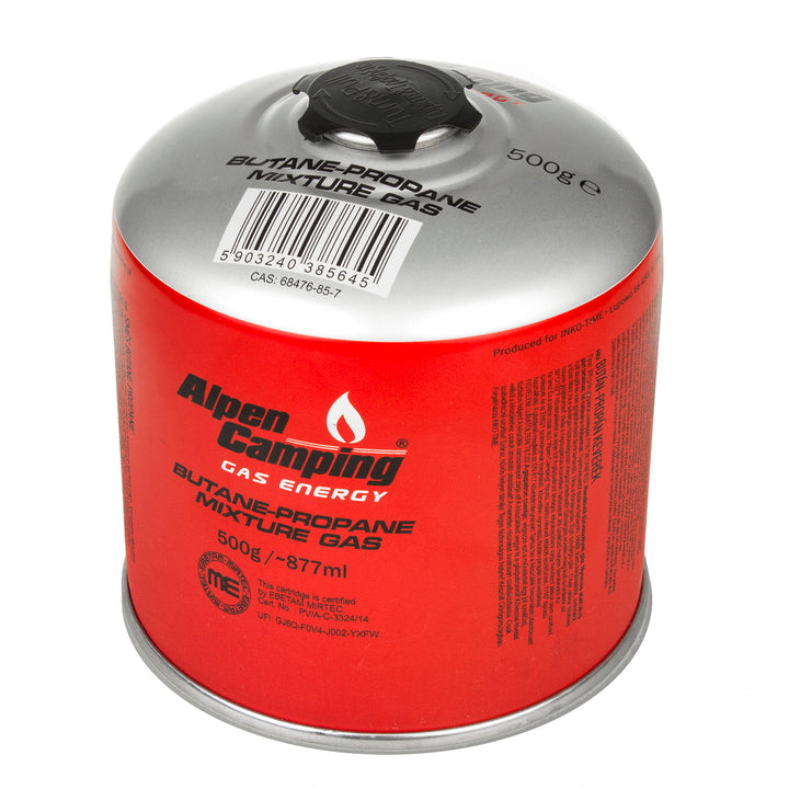 Gaspatroon 500 g Alpen Camping IK008 propaan-butaan