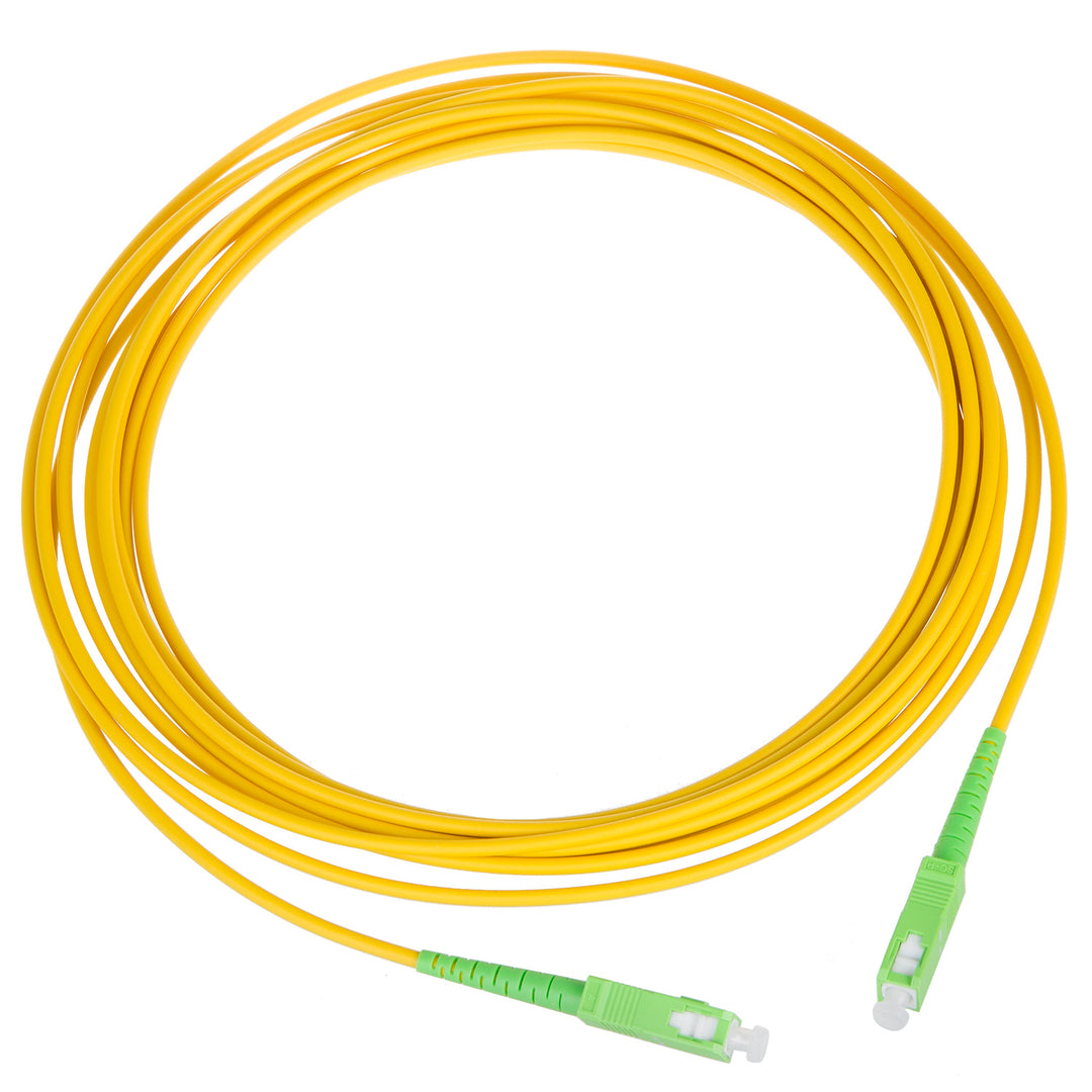 Câble fibre optique SC/APC vers SC/APC Câble patch simplex monomode Câble fibre optique Fiber Patch Cable jaune/vert (10)