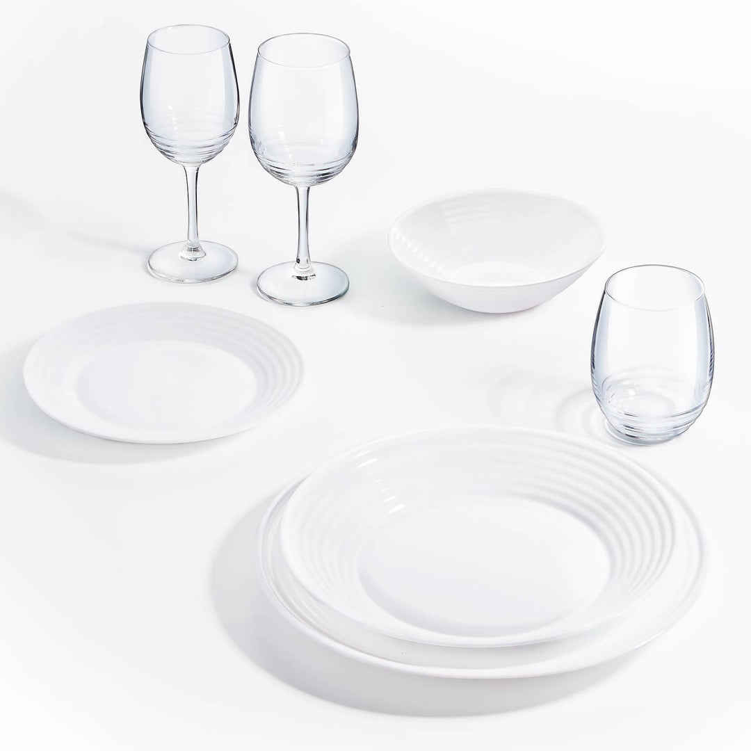 Service de table LUMINARC Harena blanc 18 pcs pour 6 personnes