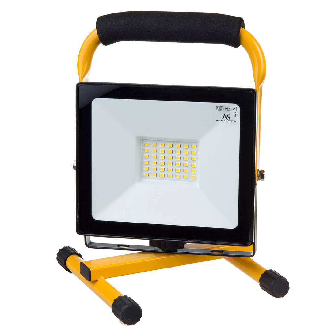 Maclean MCE632 Support de sol pour projecteur à LED Maclean Acier jaune Angle réglable MCE550/650 MCE652