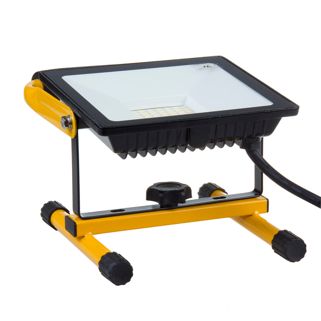 Maclean MCE632 Support de sol pour projecteur à LED Maclean Acier jaune Angle réglable MCE550/650 MCE652