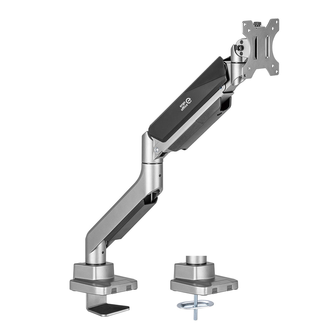 Universele bureaubeugel voor Ergo Office scherm, gasveer 17"-35" 15kg, VESA 75x75 / 100x100, ER-445