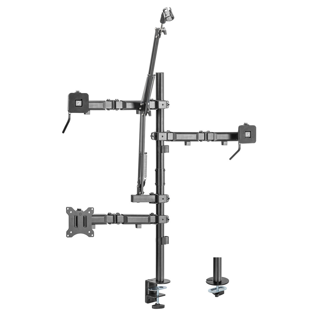 Studio tout-en-un Support de table professionnel pour écran 17-32", microphone, caméra et projecteur Support pour trépied de studioVESA 75x75 100x100