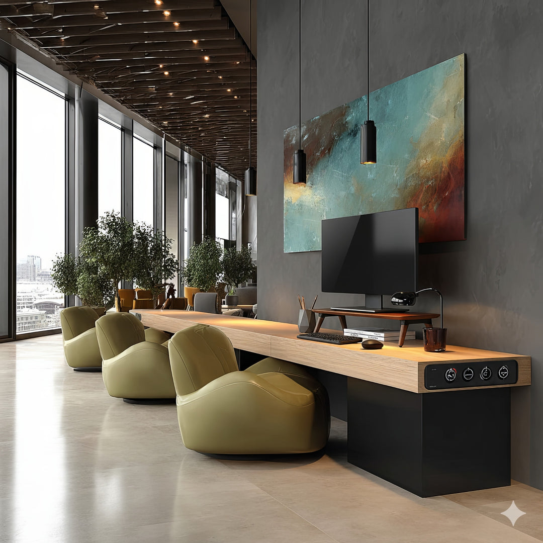 Maclean MC-930 Support en bois pour moniteur ordinateur portable 500x240x120 mm) couleur noyer noir max. 20 kg,