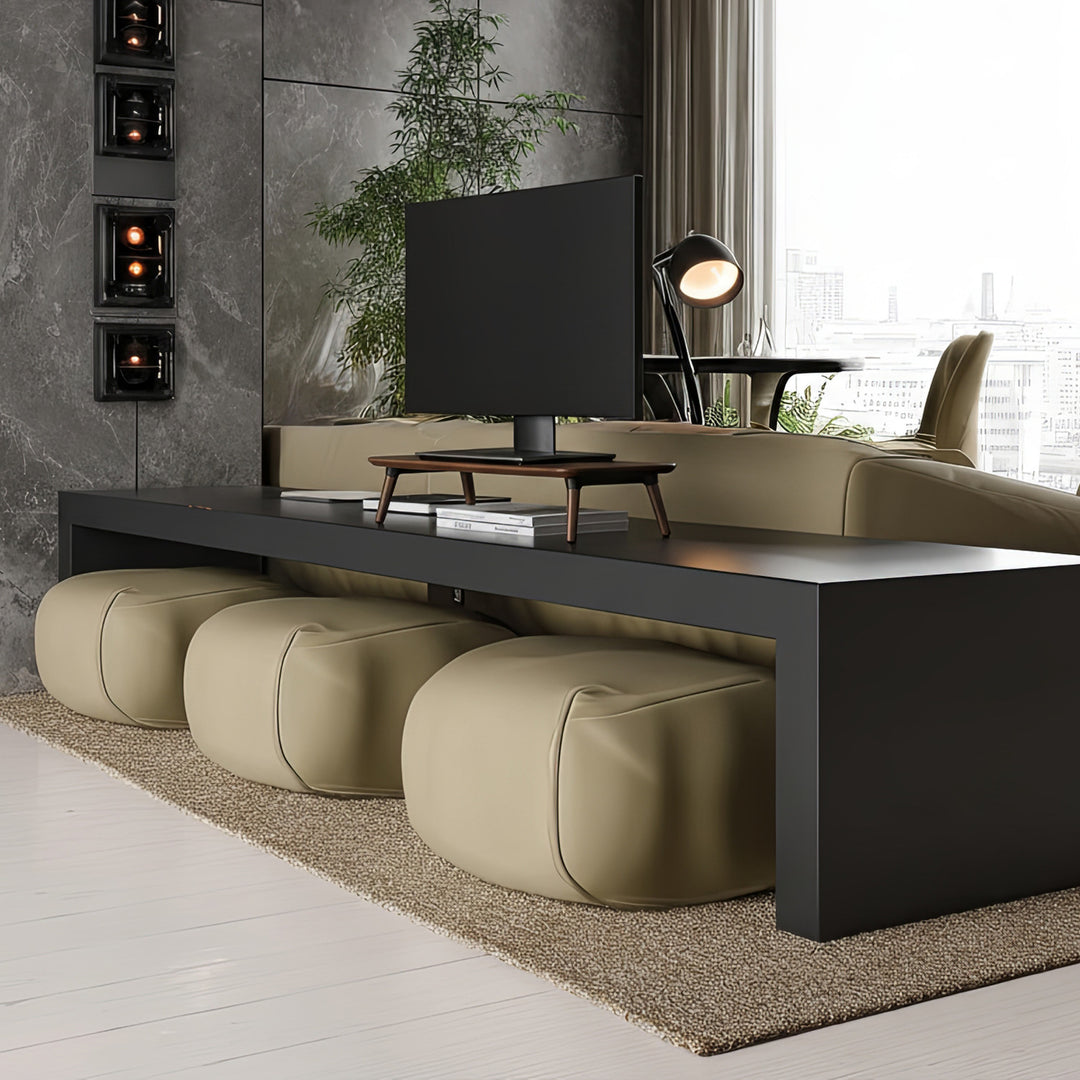 Maclean MC-930 Support en bois pour moniteur ordinateur portable 500x240x120 mm) couleur noyer noir max. 20 kg,