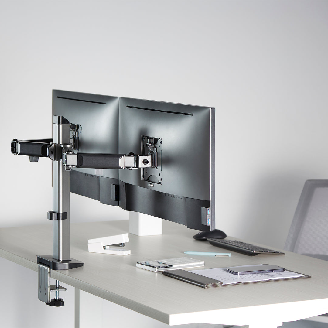 Gelede standaard voor Deluxe Ergo Office dubbele monitor, 17"-32", max. 9 kg, ER-449