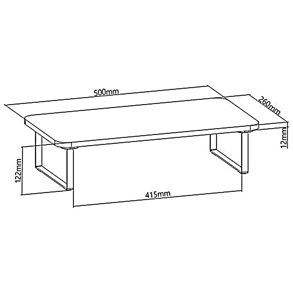 Maclean monitor/laptopstandaard, max. 20kg, (500x260x122mm), MC-933