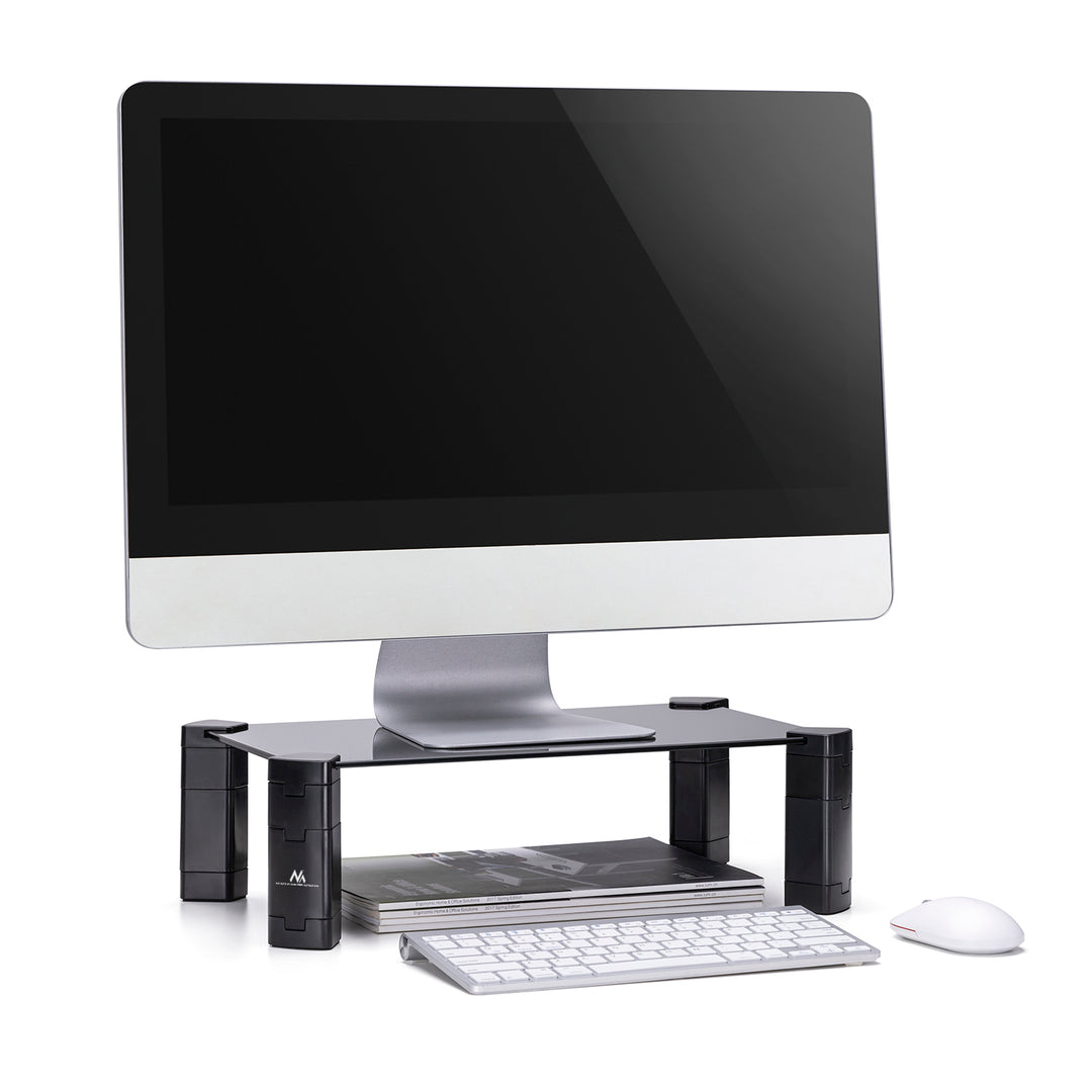 Maclean MC-934 Laptopstandaard schermondersteuning max. 20 kg gehard glas 429x269x127 mm