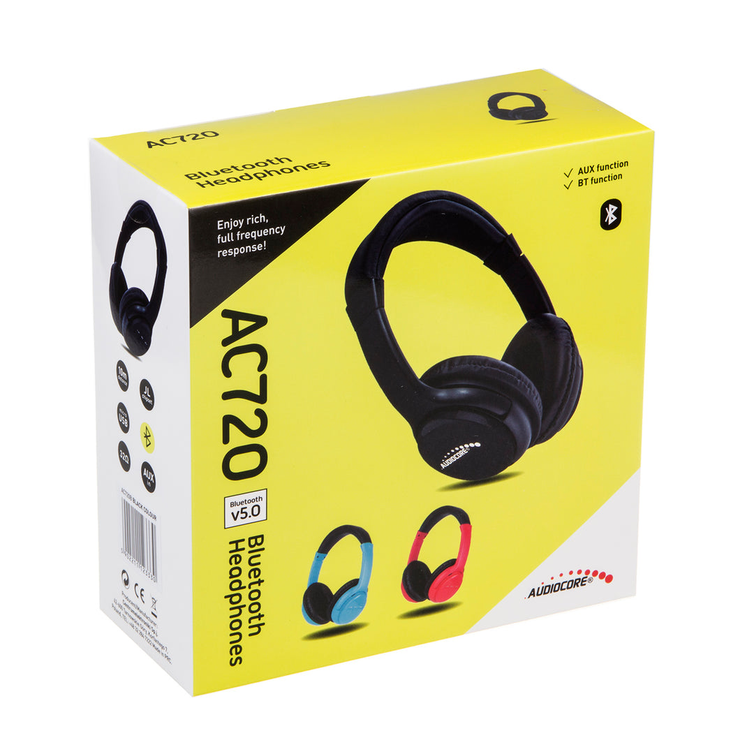 Audiocore AC720 BL Casque Bluetooth circum-auriculaire Sans fil Bluetooth V5.0 Compatible avec Android iOS Gaming Gym Batterie 200 mAh