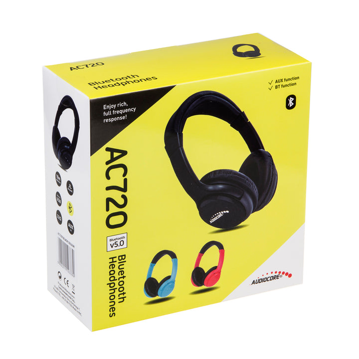 Audiocore AC720 BL Casque Bluetooth circum-auriculaire Sans fil Bluetooth V5.0 Compatible avec Android iOS Gaming Gym Batterie 200 mAh