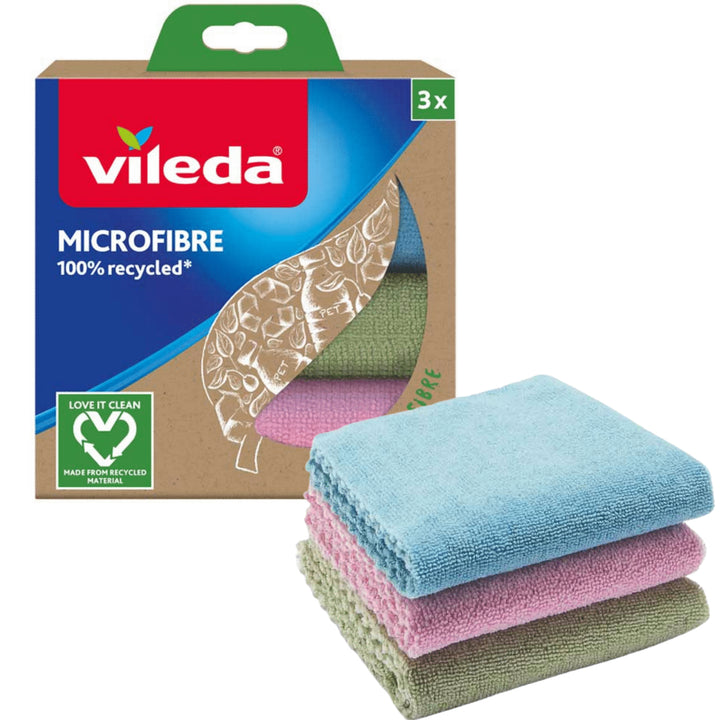 Lot de 3 chiffons en microfibre 100% recyclé Vileda