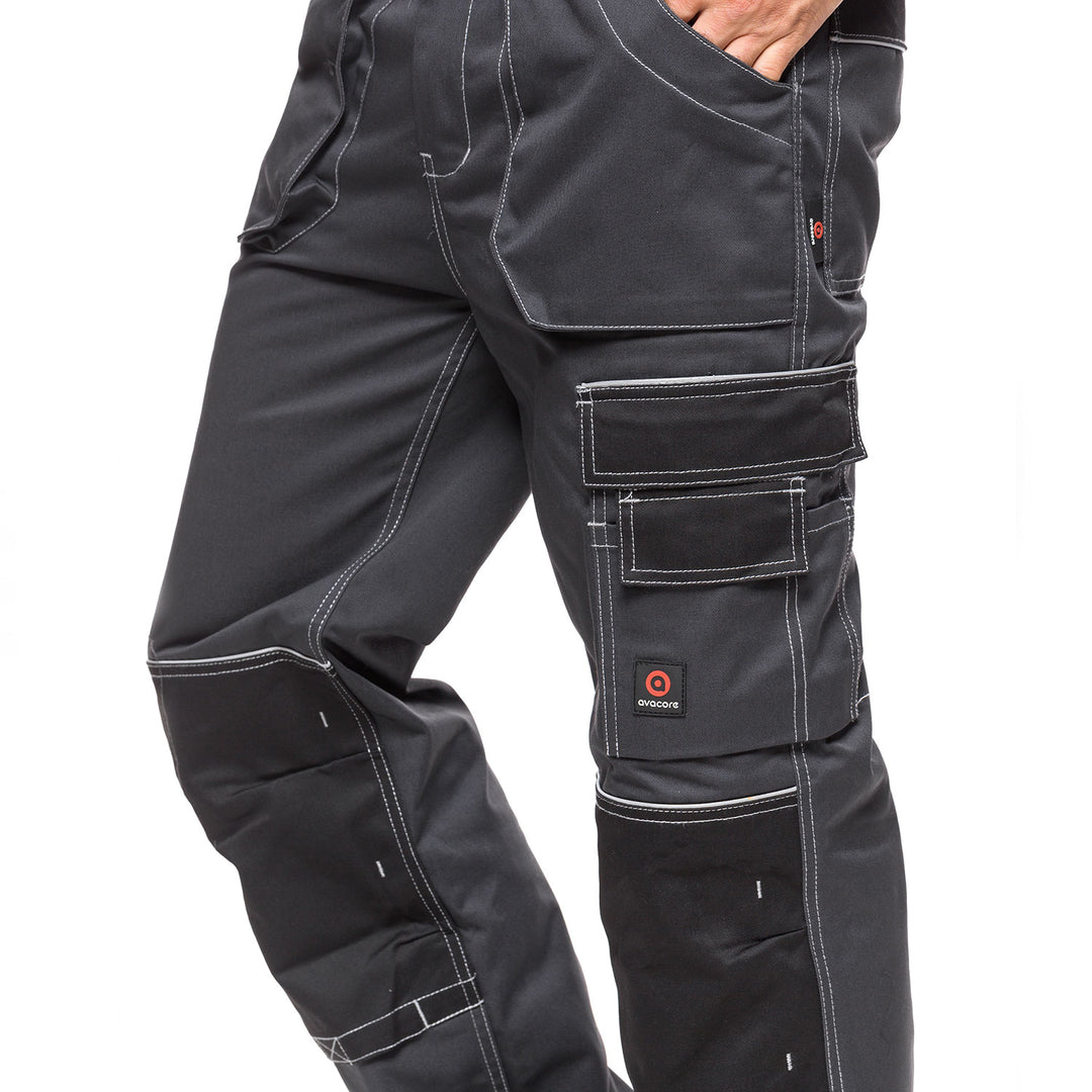 PANTALON DE TRAVAIL  HELIOS GRIS-NOIR Taille 48 (86-90)