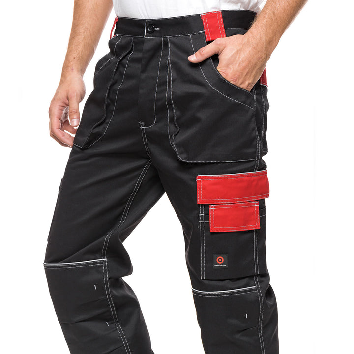 Pantalon homme Avacore HELIOS pantalon noir-rouge taille 48 (86-90)