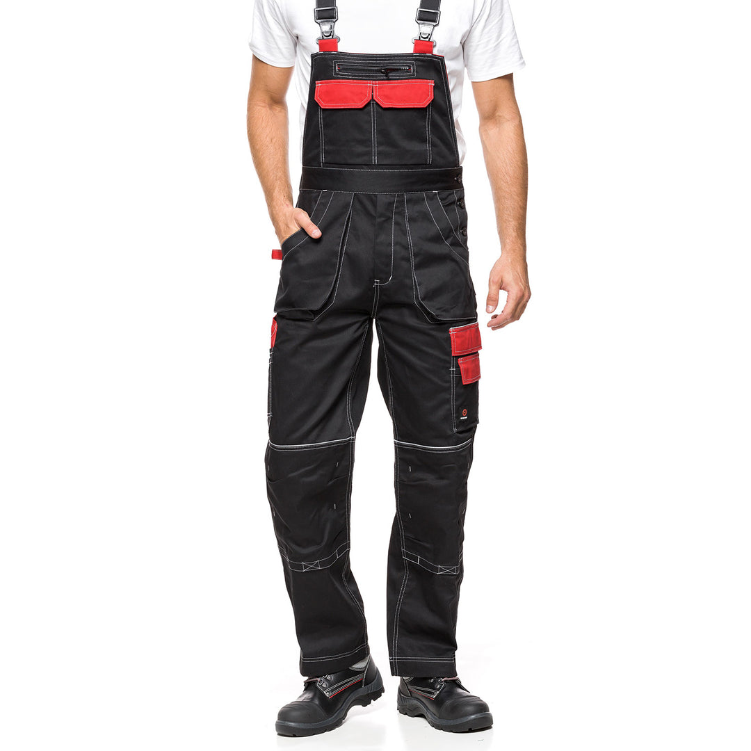 PANTALON HELIOS BIB NOIR ET ROUGE Taille 52 (94-98)