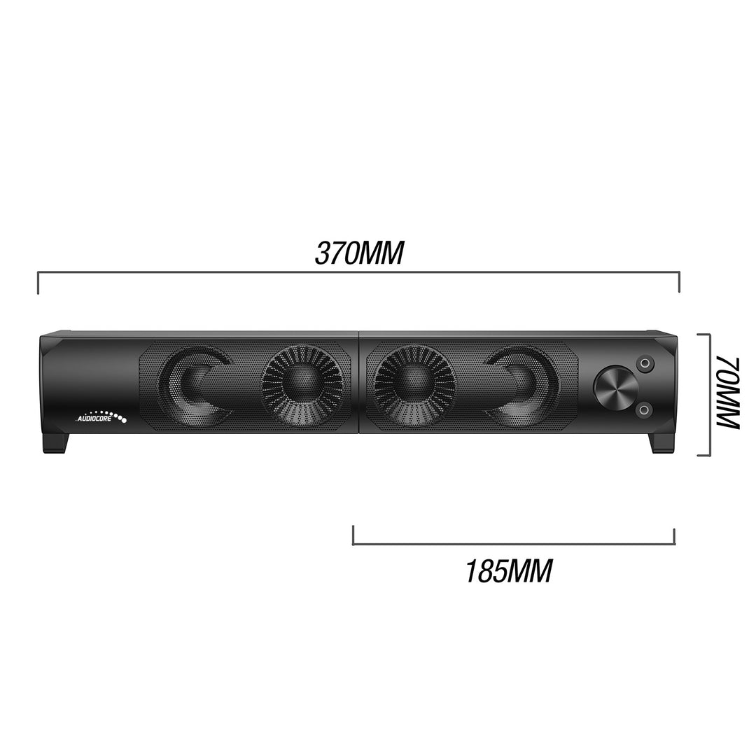 Audiocore 3Wx2 computer soundbar, LED, USB 5v, line-in, AC955