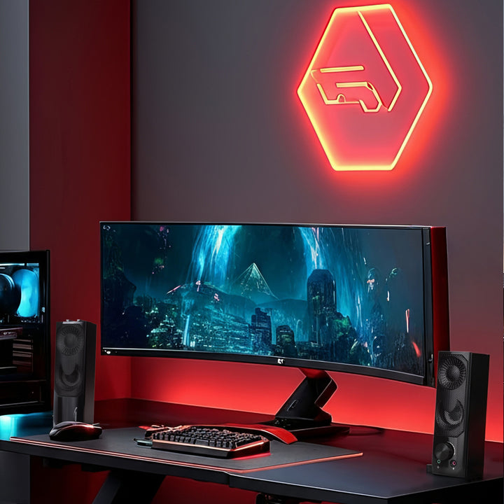 Audiocore 3Wx2 computer-soundbar, LED, USB 5v, lijningang, AC955