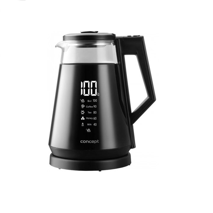CONCEPT RK4170 Waterkoker Digitaal display 5 temperatuurinstellingen Draaibaar Warmhoudfunctie 360° 1,7 l