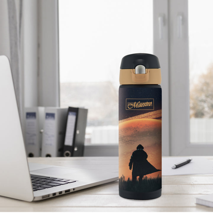 Tasse Thermos Tasse à café Tasse Thermos Bouteille isolante en acier inoxydable pour boissons chaudes ou froides 400ml (Espace)