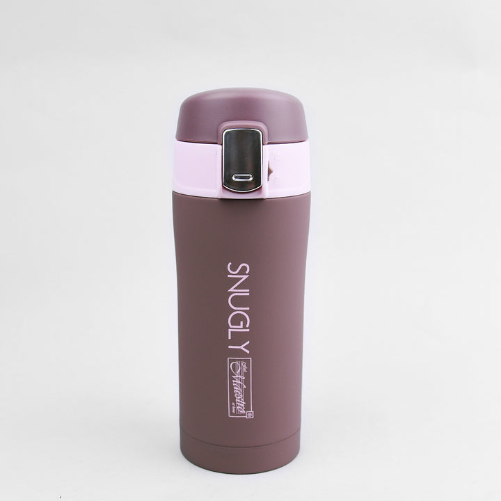 Snugly thermo mug mug à café thermos flask isolé en acier inoxydable pour boissons chaudes ou froides (300ml, Brown)