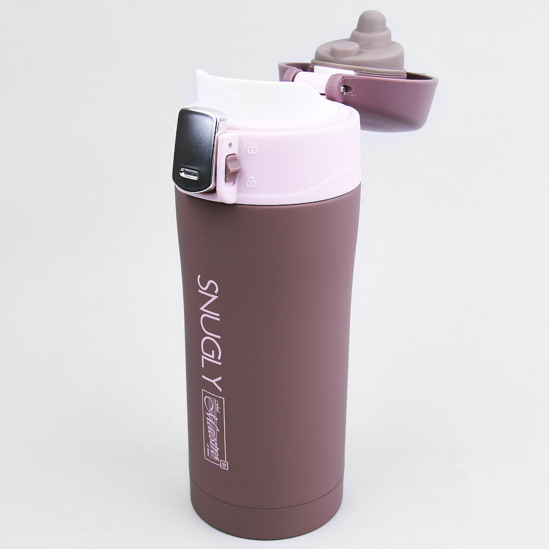 Snugly thermo mug mug à café thermos flask isolé en acier inoxydable pour boissons chaudes ou froides (300ml, Brown)