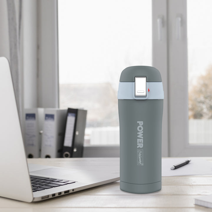 Maestro MR-1643 Power Thermos Mug Tasse à café Bouteille isolée en acier inoxydable pour boissons chaudes ou froides 400ml