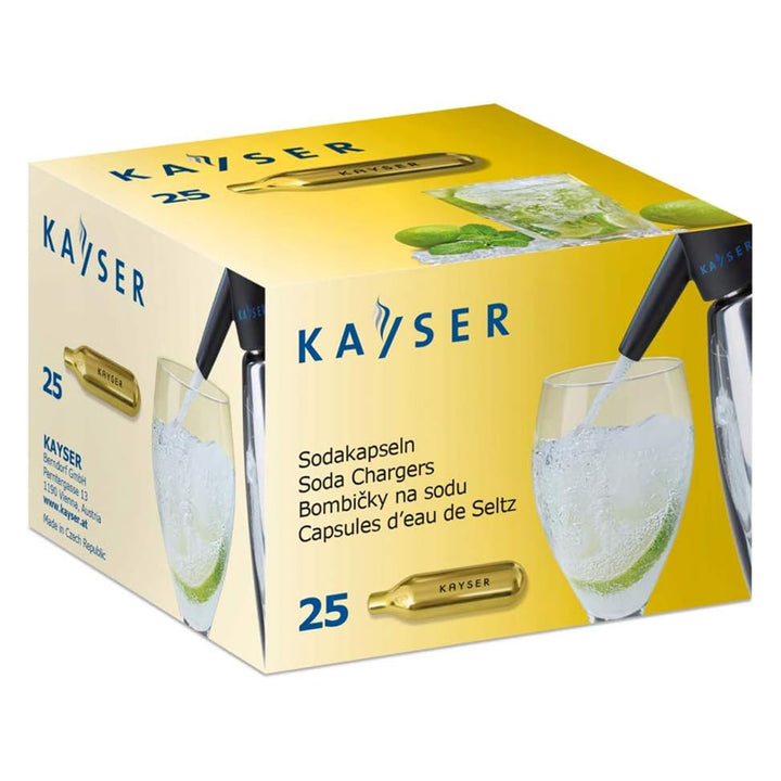 Kayser CO2-cartridges, voor Quick Soda Maker, 7,5G, 25 st