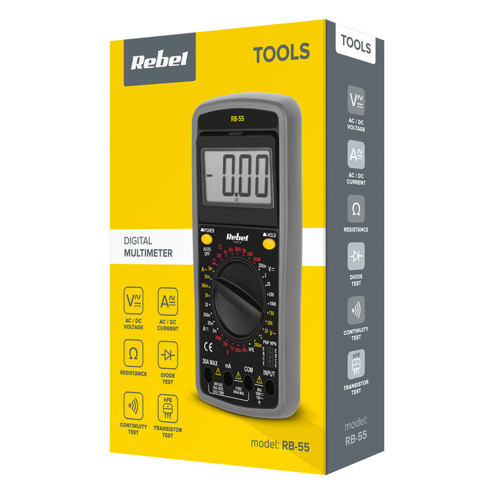 REBEL universele meter, spanningsmeting, stroommeting, MIE-RB-55