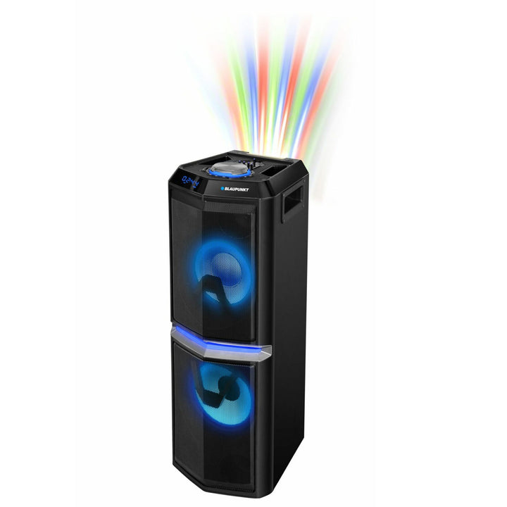 Enceinte de soirée Enceinte Bluetooth portable sans fil 90W RMS Télécommande Fonction Karaoké Disco Eclairage AUX