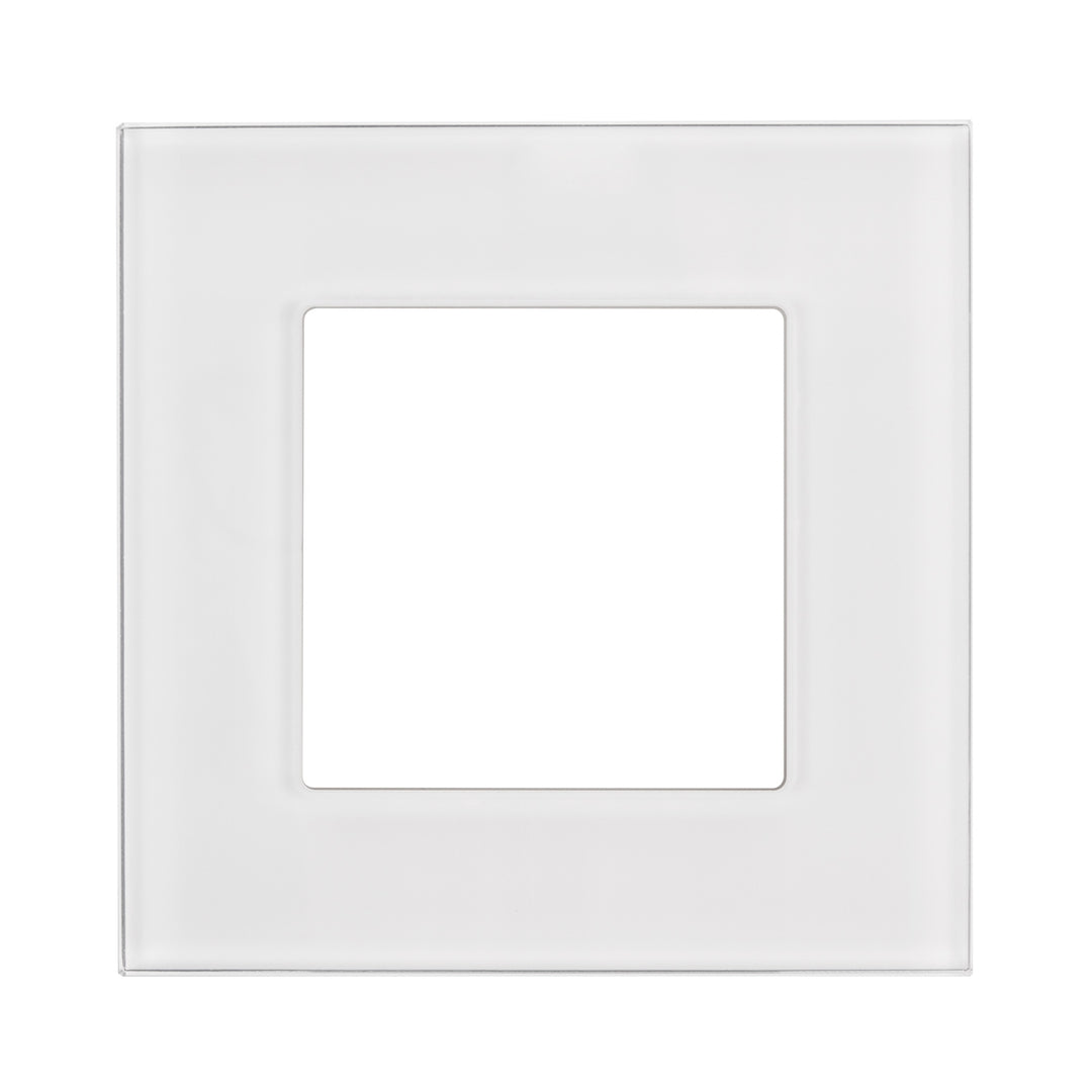 Cadre en verre Maclean, simple, blanc, 86x86mm, MCE730W