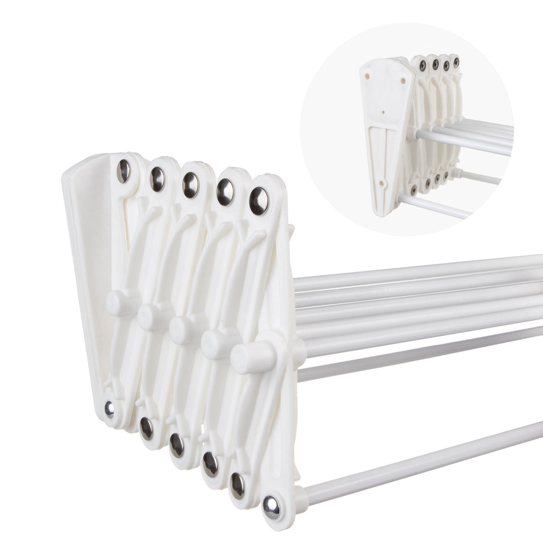 Etendoir ABJ Porte-linge et porte-serviettes, pliable blanc 70 cm