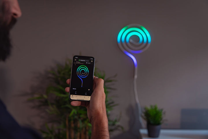 Lumière décorative LED intelligente Effet néon Tube lumineux Alexa Google Wi-Fi Bluetooth Twinkly Music 2m