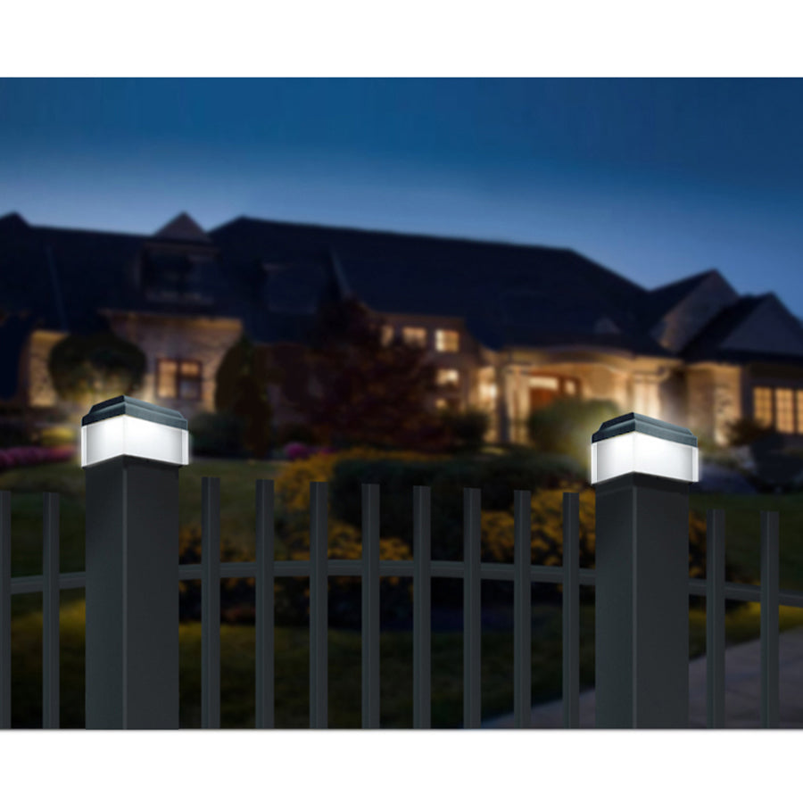 LED-straatlantaarn op zonne-energie 100*100 Groenblauw GB128 - omhullende luifel