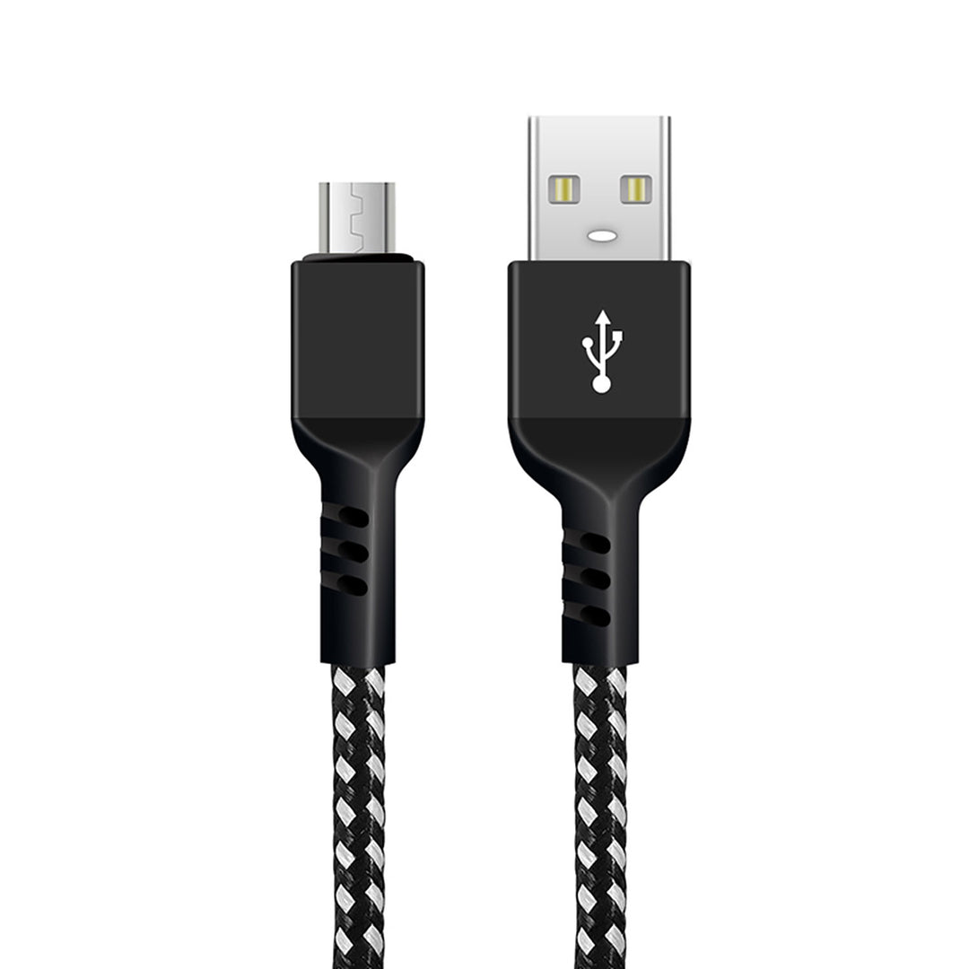 Maclean micro-USB-kabel, ondersteuning voor snel opladen 2,4 A, gegevensoverdracht, 5 V/2,4 A, zwart, lengte 2 m, MCE483