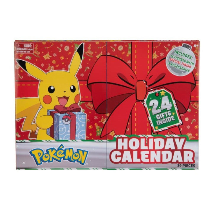 Pokemon Adventskalender 24 Figuren Binnenin met Kerst Pikachu