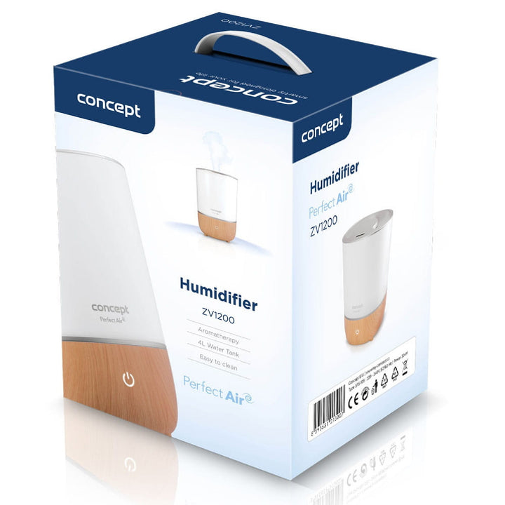 Concept ZV1200 Perfect Air luchtbevochtiger aromatherapie diffuser 4L 3 stoomintensiteitsniveaus wit