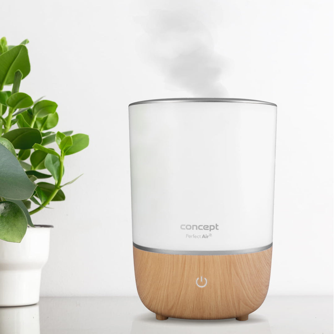 Concept  ZV1200 Perfect Air Humidificateur d'air Diffuseur d'aromathérapie 4L 3 niveaux d'intensité de vapeur Blanc