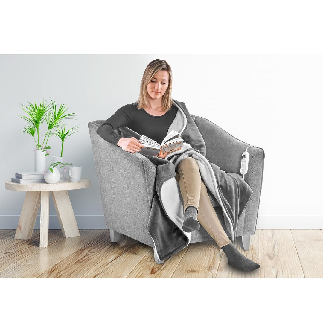 Concept Luxe DV7420 XL Verwarmde Deken XL 180x130cm Coral Fleece Sherpa