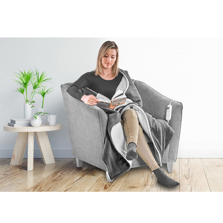 Concept Luxe DV7420 XL Verwarmde Deken XL 180x130cm Coral Fleece Sherpa