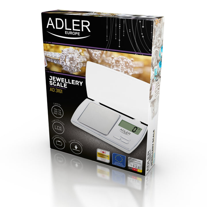 Balance de précision Adler AD 3161 avec affichage LCD clair