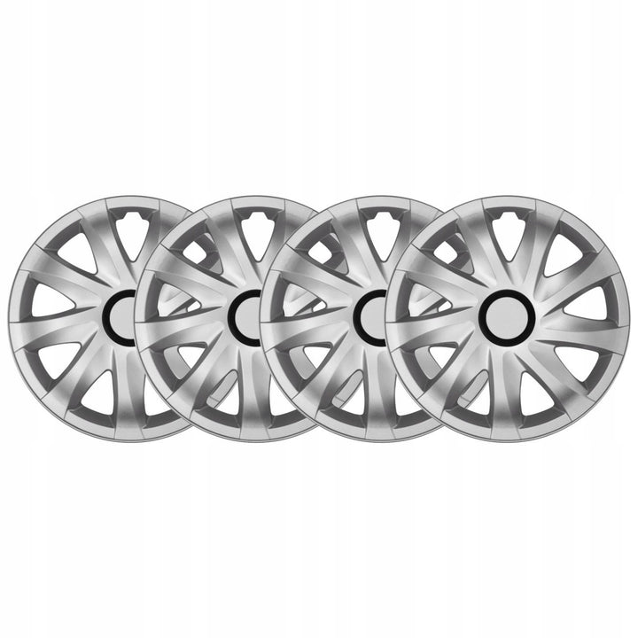 Enjoliveurs de roue - set complet de 4 pièces - NRM Kando - argent - 15"