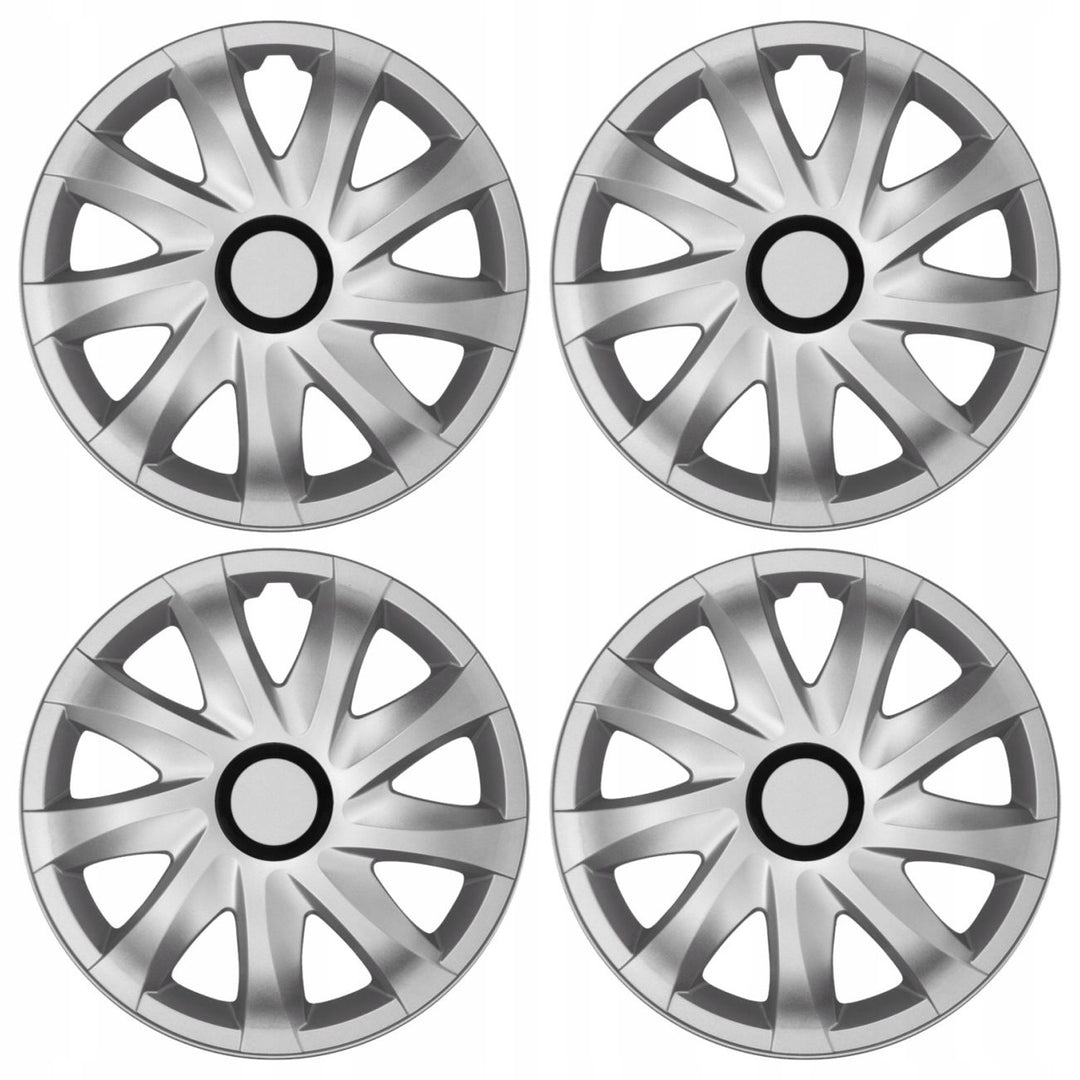 Enjoliveurs de roue - set complet de 4 pièces - NRM Kando - argent - 16"