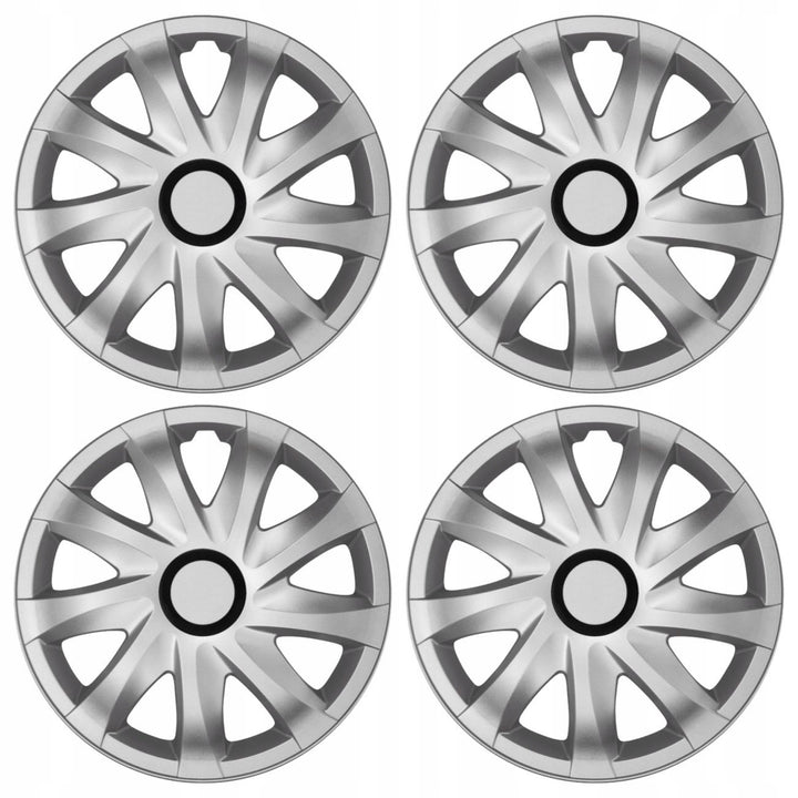 Enjoliveurs de roue - set complet de 4 pièces - NRM Kando - argent - 16"