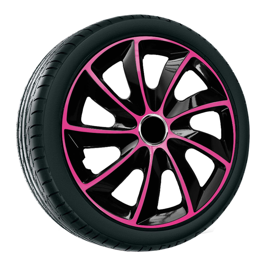 Kit d'enjoliveurs 13" NRM EXTRA STIG PINK BLACK rose/noir 4 pièces