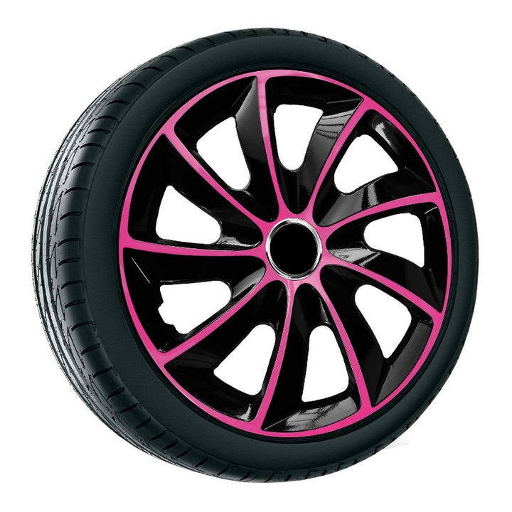 Kit d'enjoliveurs 17" NRM EXTRA STIG PINK BLACK rose/noir 4 pièces