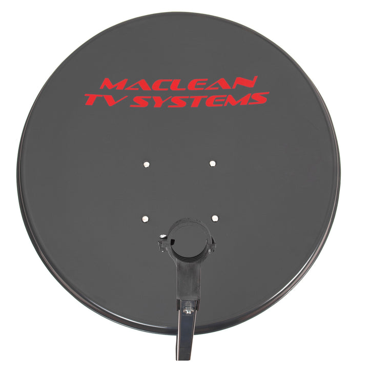 Maclean MCTV-929 Antenne satellite acier phosphaté graphite 90 cm