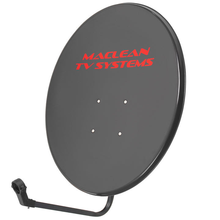 Maclean MCTV-929 Antenne satellite acier phosphaté graphite 90 cm