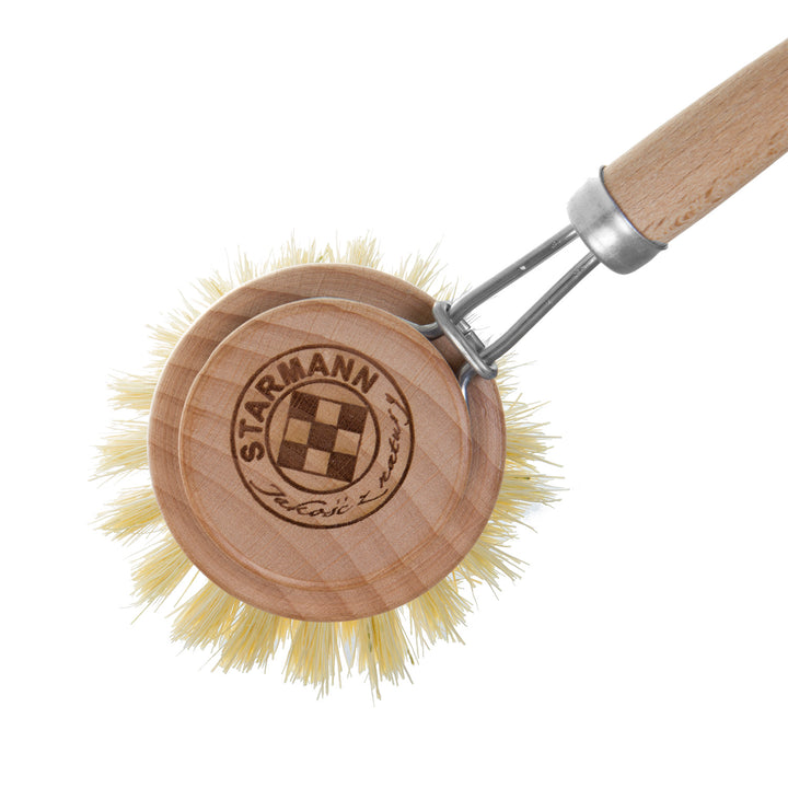 STARMANN Brosse à vaisselle en bois avec tampico agave