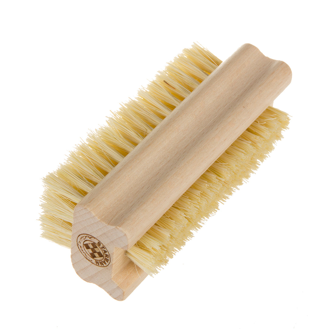 STARMANN Brosse en bois pour le nettoyage des mains et des ongles + tampico (agave)