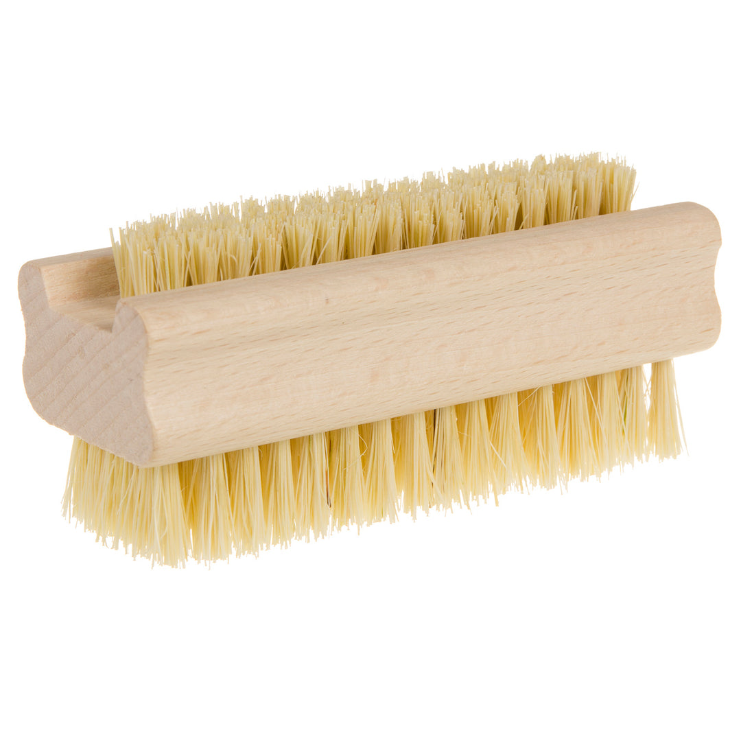 STARMANN Brosse en bois pour le nettoyage des mains et des ongles + tampico (agave)